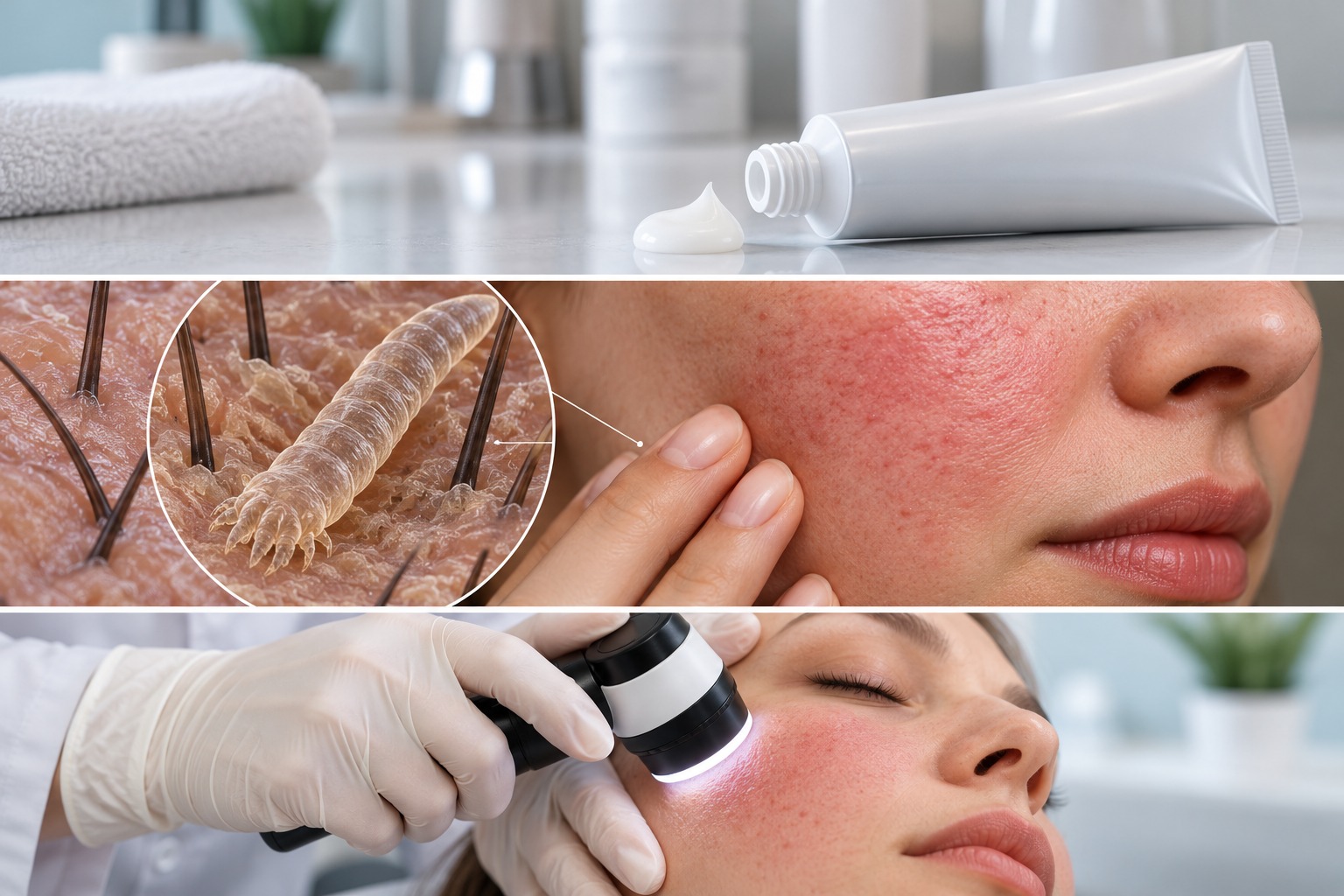 Metronidazol və rozasea m&uuml;alicəsindən əvvəl &uuml;z dərisinin dermatoloji qiymətləndirilməsi