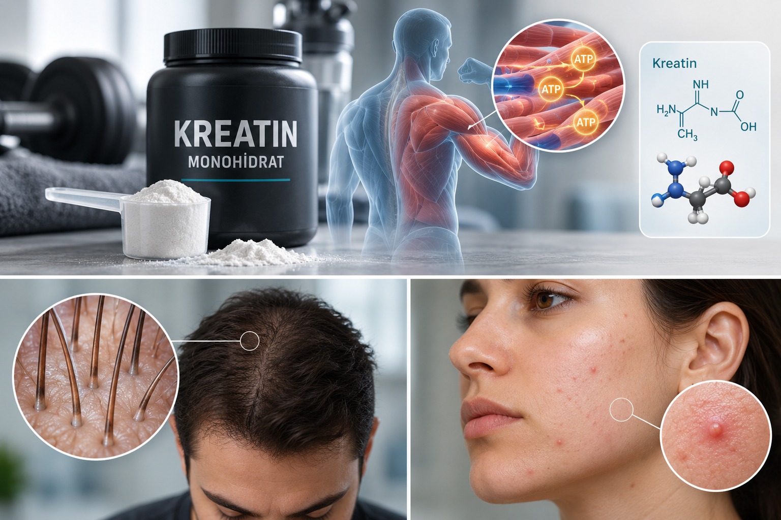 Kreatin nədir, kreatin monohidrat və orqanizmə təsiri