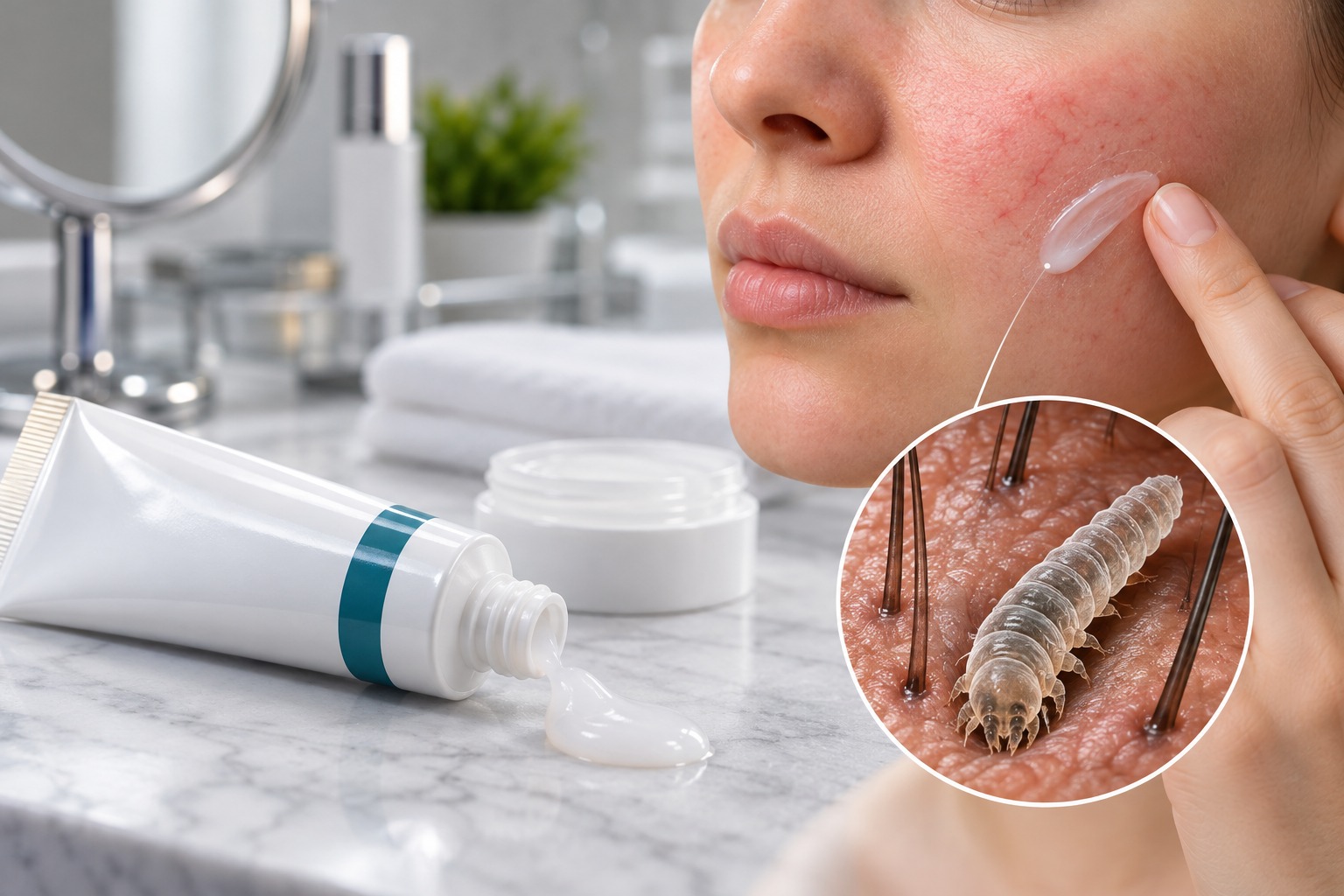 Metronidazol krem və gel dermatologiyada rozasea m&uuml;alicəsi &uuml;&ccedil;&uuml;n