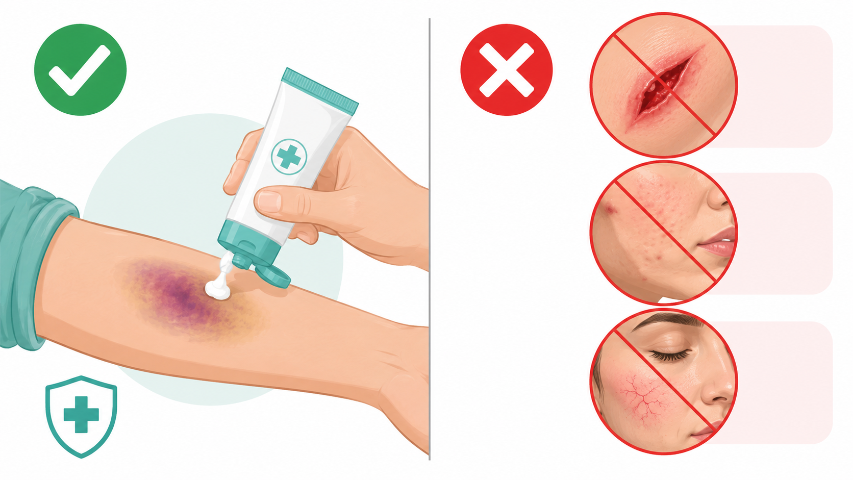 Heparin məlhəminin d&uuml;zg&uuml;n və səhv istifadə sahələri &mdash; g&ouml;yərmədə uyğun, a&ccedil;ıq yara və kapilyarda deyil