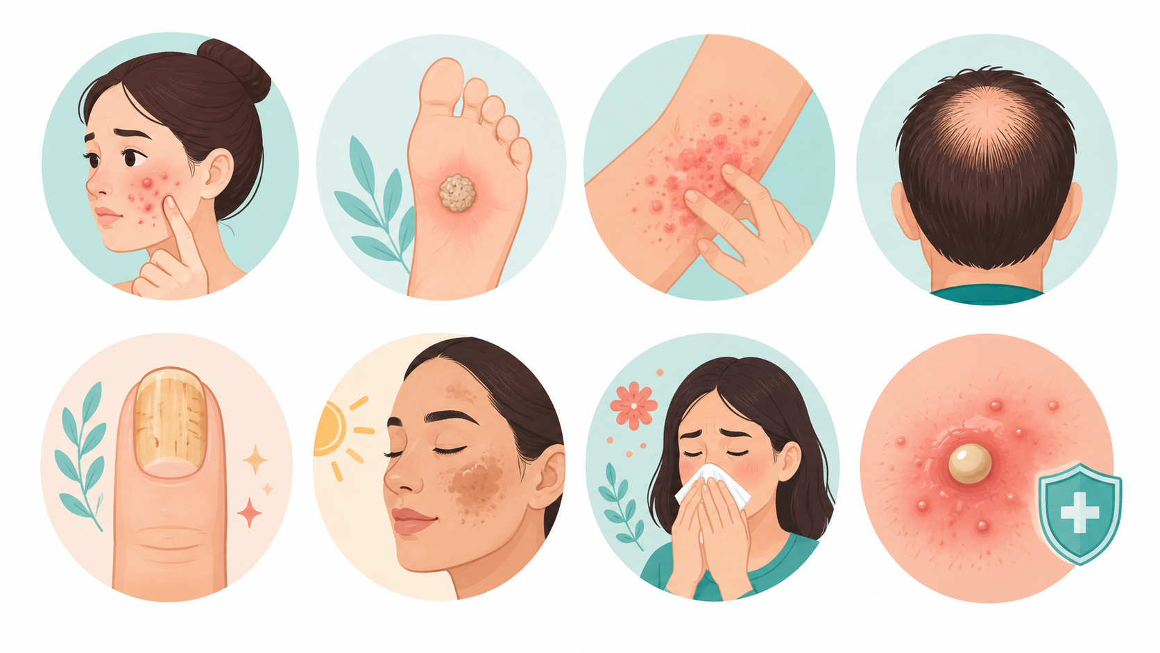 Dermatoloqun m&uuml;alicə etdiyi əsas xəstəlik sahələri