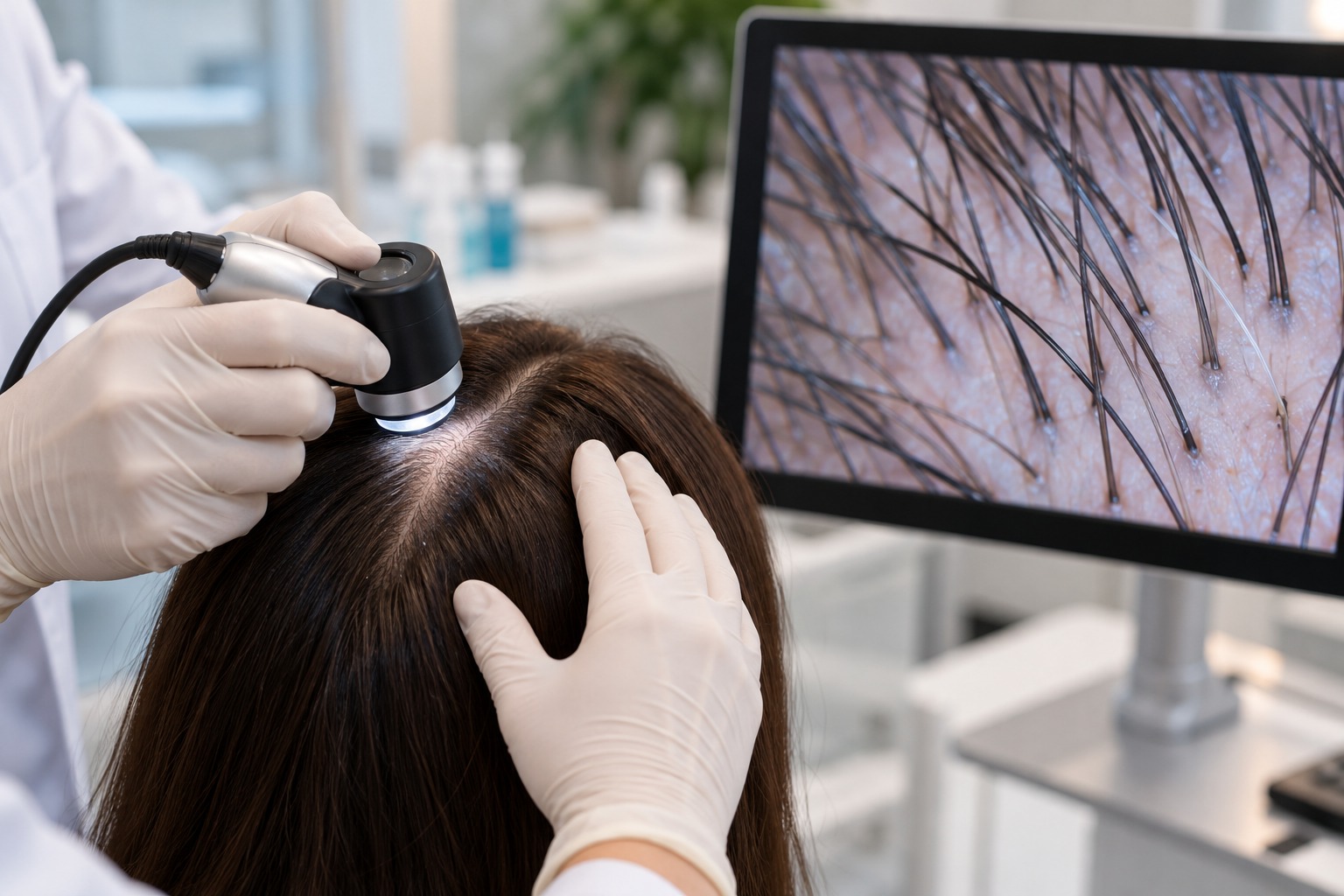 Trixoloji m&uuml;ayinə və sa&ccedil; t&ouml;k&uuml;lməsinin dermatoloji qiymətləndirilməsi