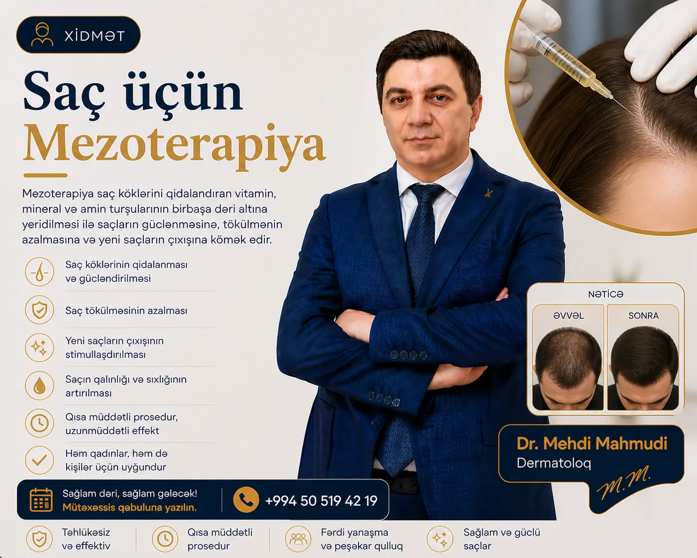 Mezoterapiya (Saç üçün) — Dr. Mehdi Mahmudi